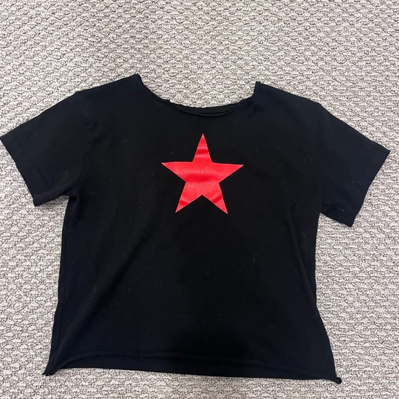Romantic Blue Star Tee black - Picture 1 of 2
